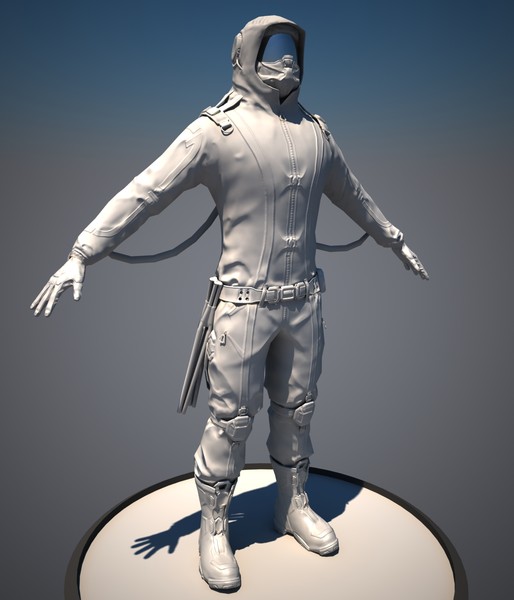 futuristic character 3d obj - Futuristic Character by cermaka